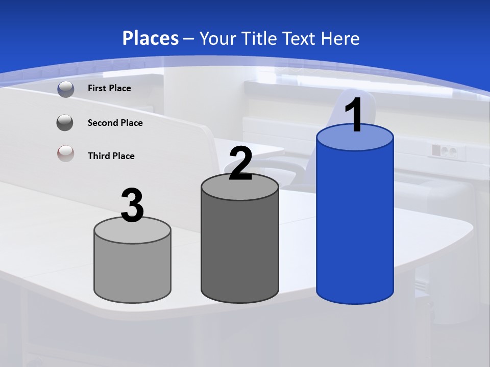 Workplace Communication Reduced Modern Office Space PowerPoint Template