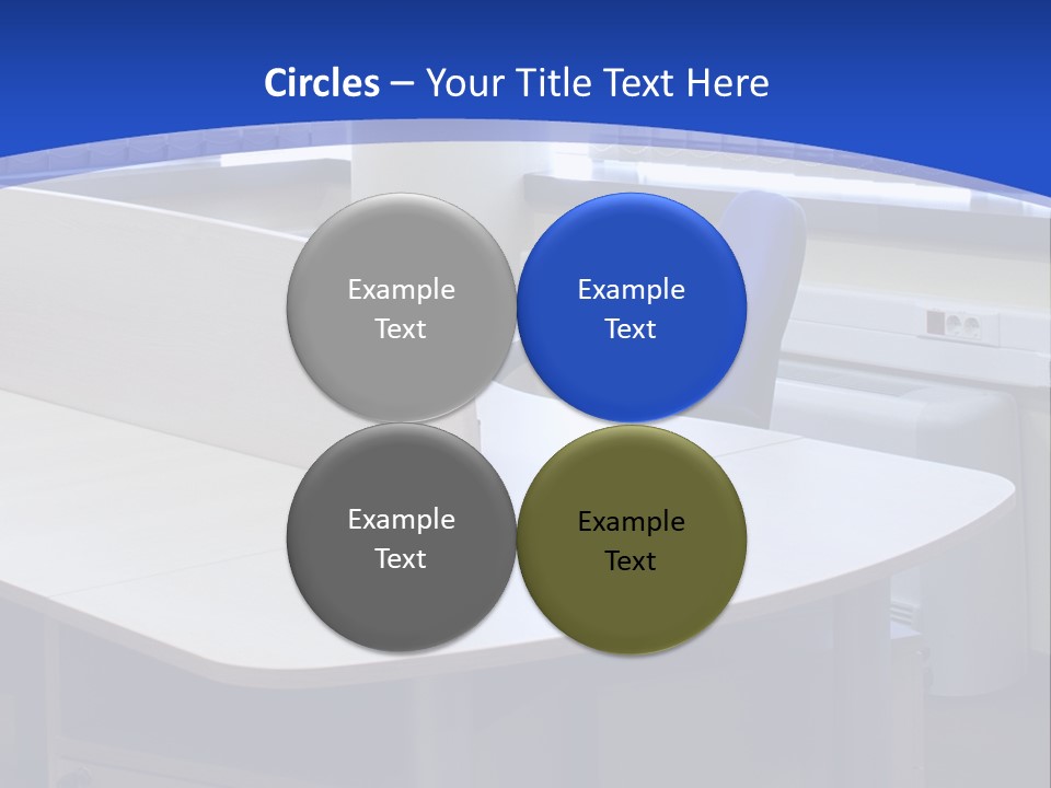 Workplace Communication Reduced Modern Office Space PowerPoint Template