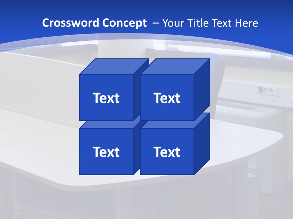 Workplace Communication Reduced Modern Office Space PowerPoint Template