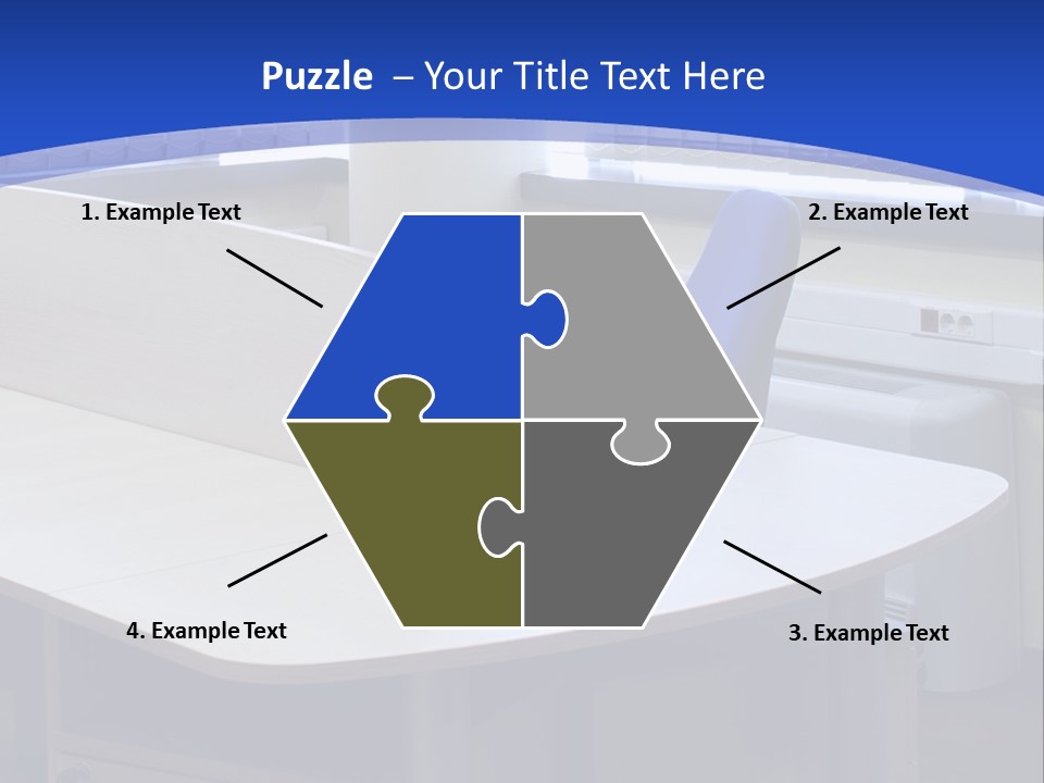 Workplace Communication Reduced Modern Office Space PowerPoint Template