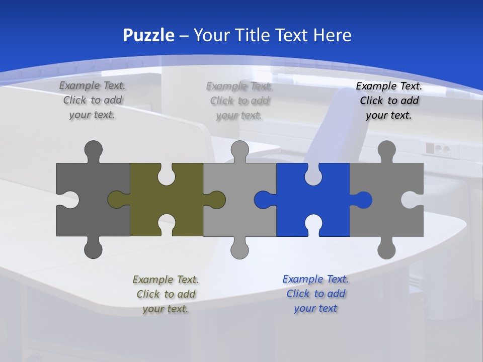 Workplace Communication Reduced Modern Office Space PowerPoint Template