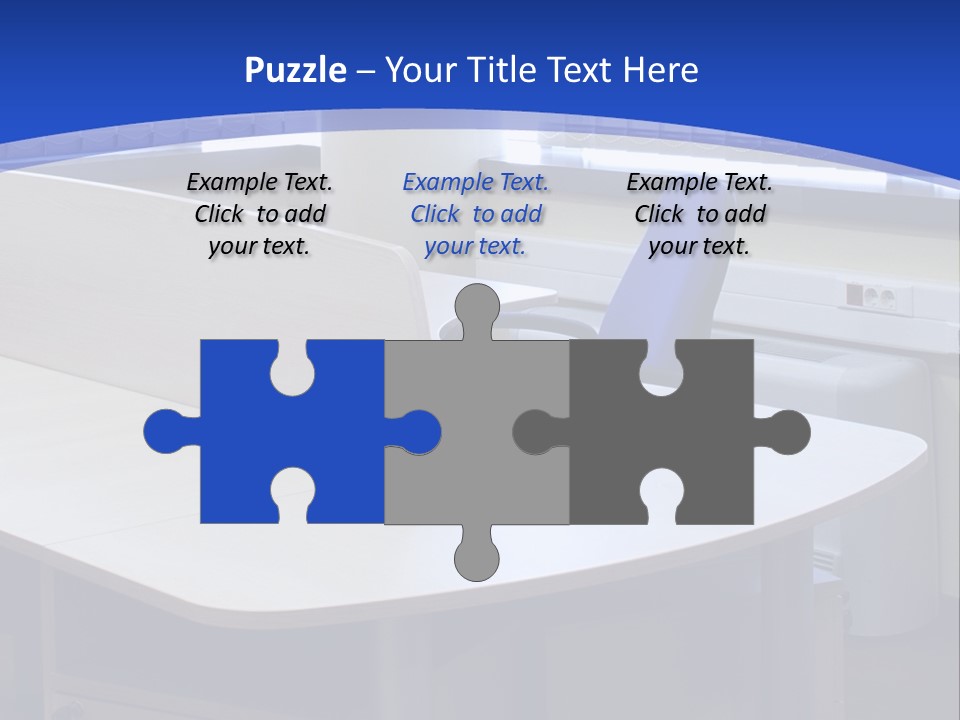 Workplace Communication Reduced Modern Office Space PowerPoint Template