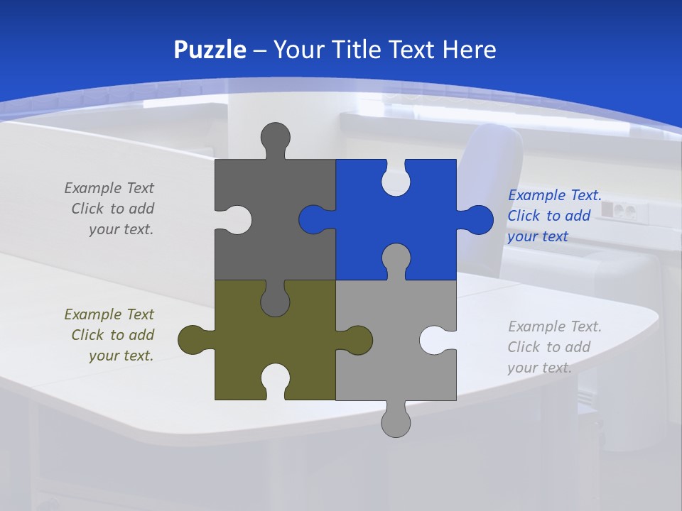 Workplace Communication Reduced Modern Office Space PowerPoint Template