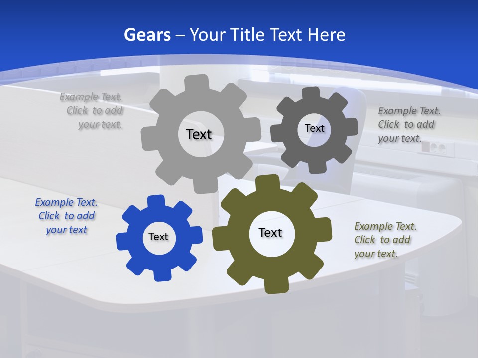Workplace Communication Reduced Modern Office Space PowerPoint Template