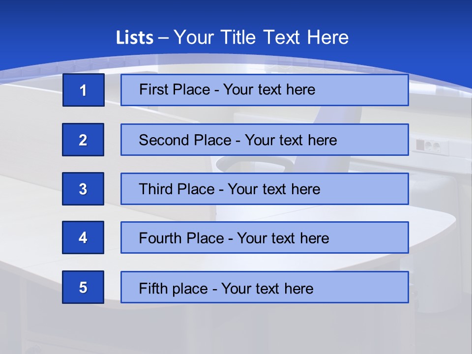 Workplace Communication Reduced Modern Office Space PowerPoint Template
