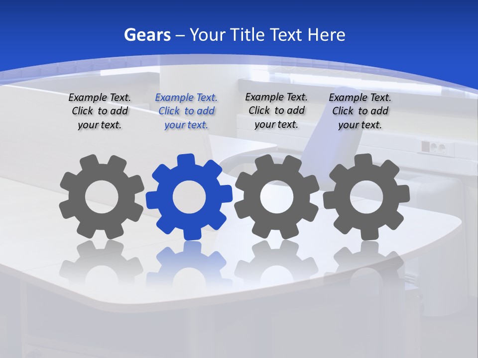 Workplace Communication Reduced Modern Office Space PowerPoint Template