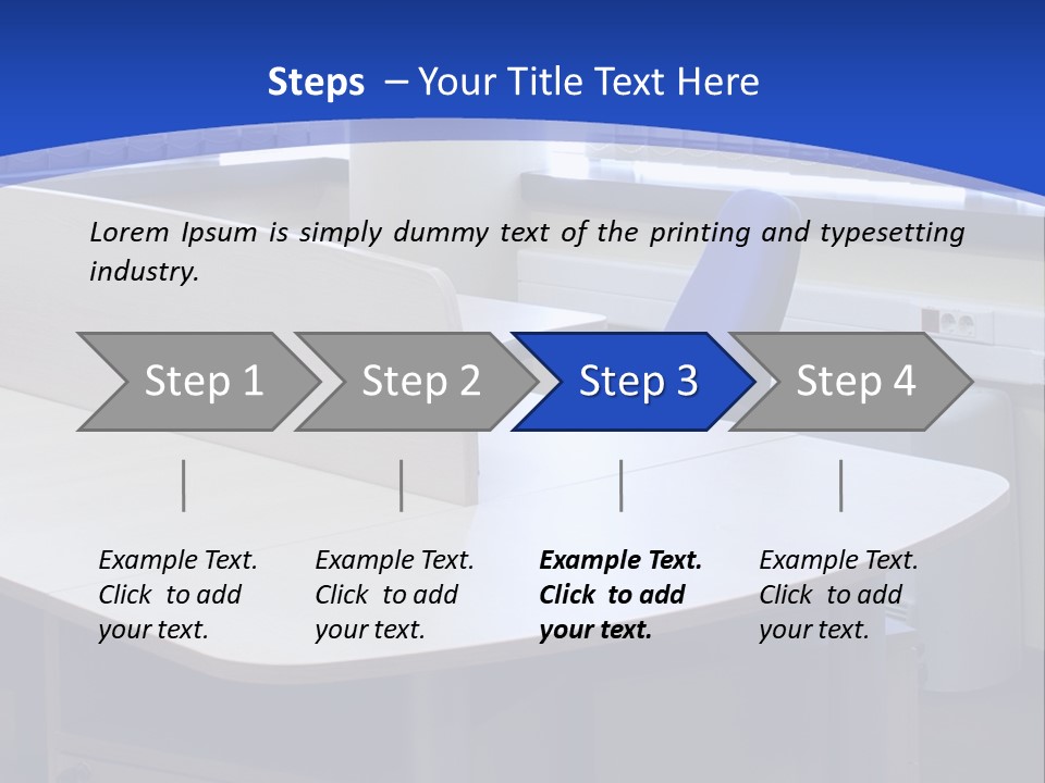 Workplace Communication Reduced Modern Office Space PowerPoint Template