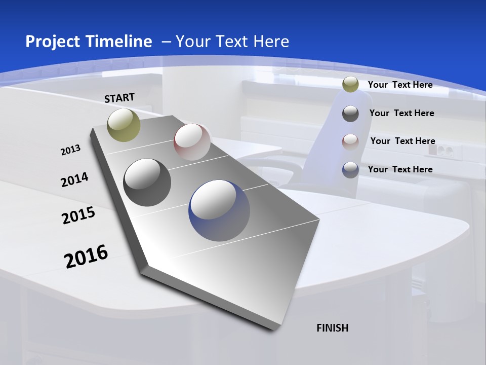 Workplace Communication Reduced Modern Office Space PowerPoint Template