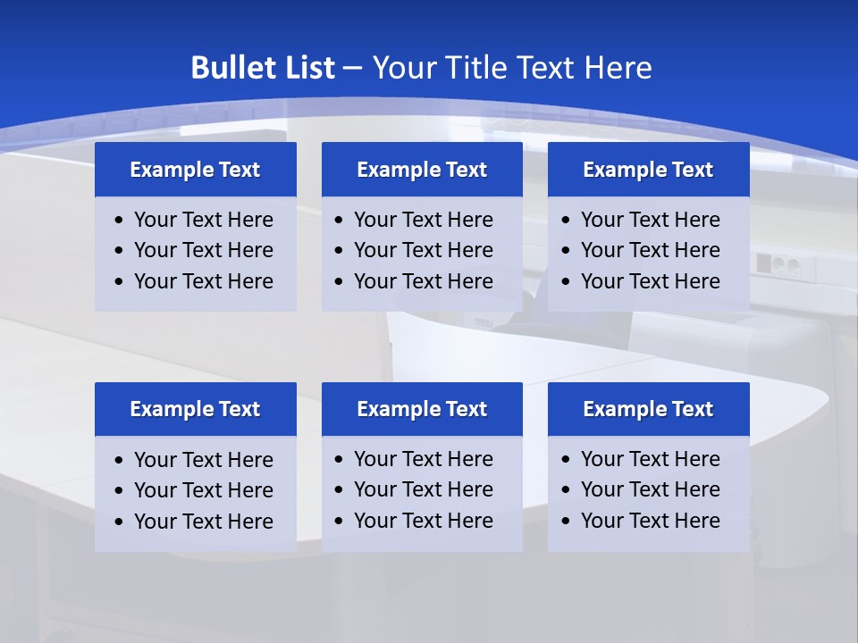 Workplace Communication Reduced Modern Office Space PowerPoint Template