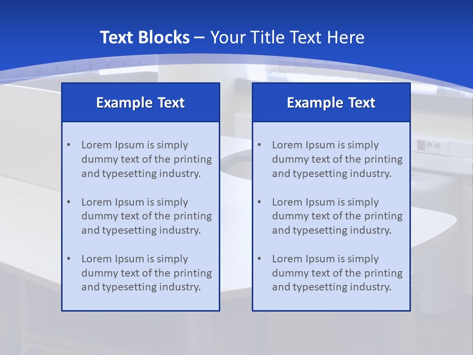 Workplace Communication Reduced Modern Office Space PowerPoint Template