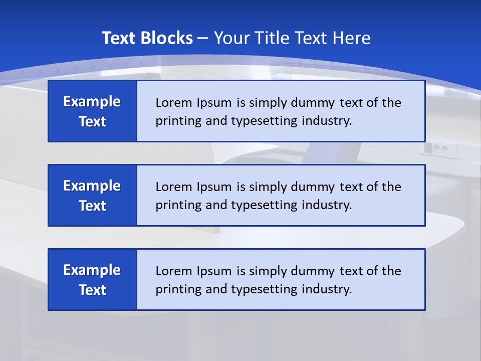 Workplace Communication Reduced Modern Office Space PowerPoint Template
