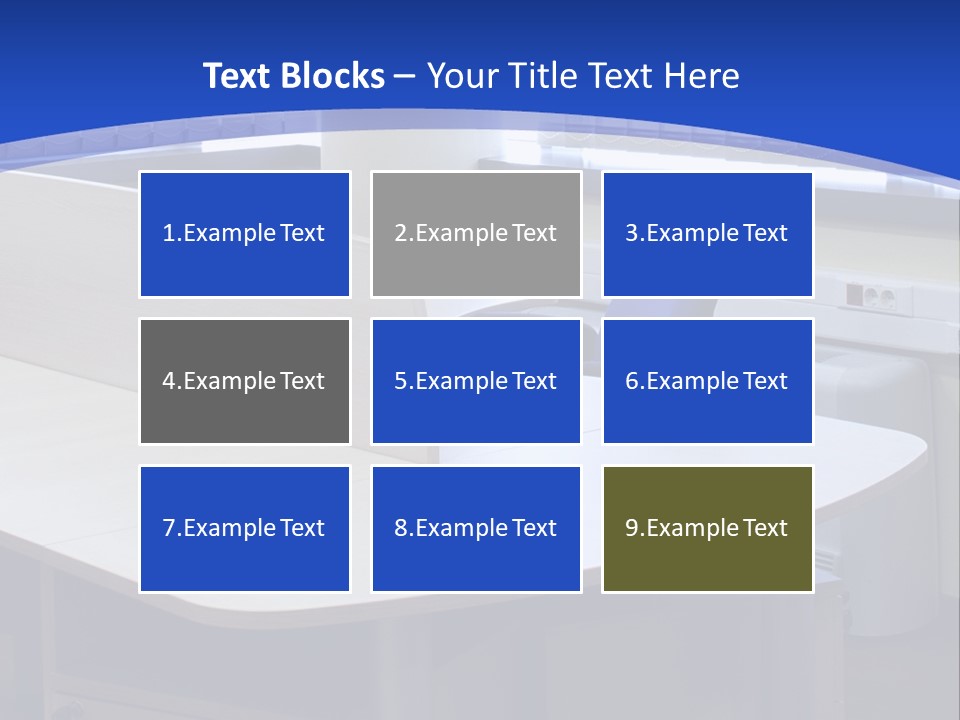 Workplace Communication Reduced Modern Office Space PowerPoint Template