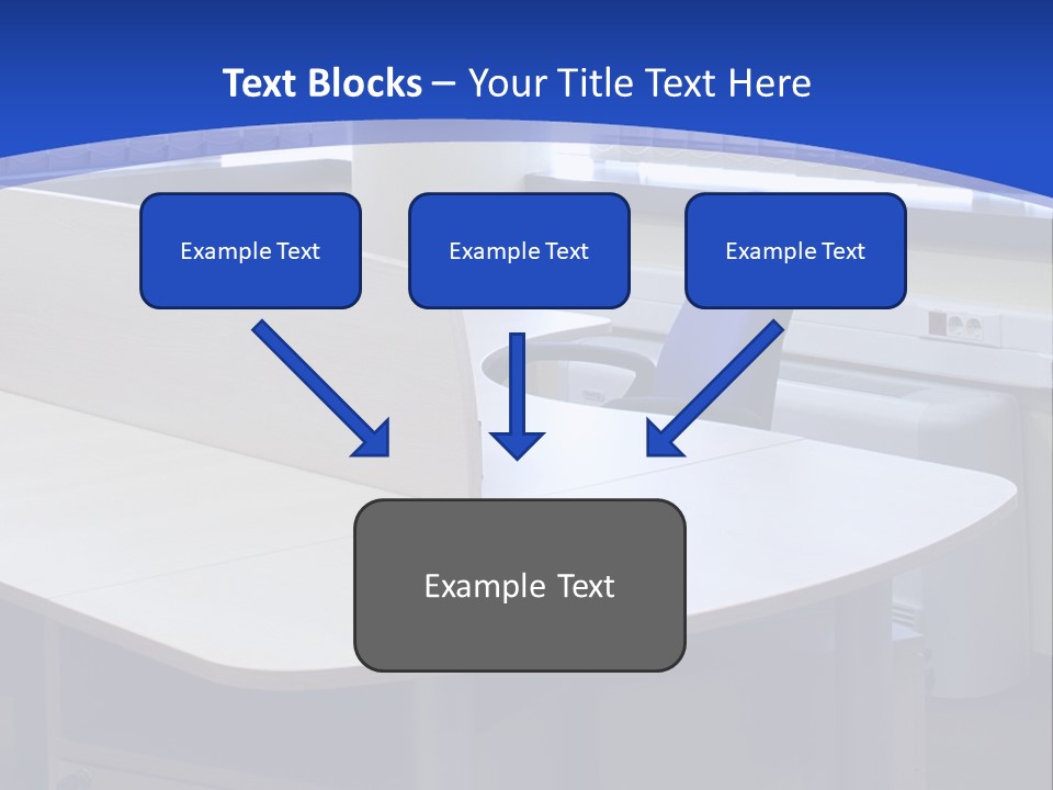 Workplace Communication Reduced Modern Office Space PowerPoint Template