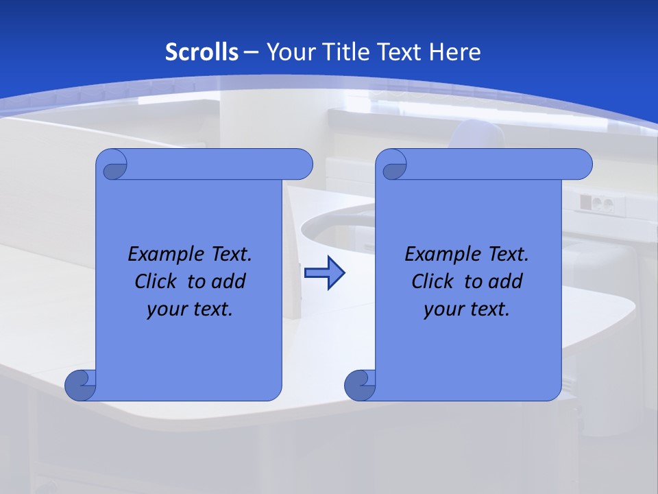 Workplace Communication Reduced Modern Office Space PowerPoint Template