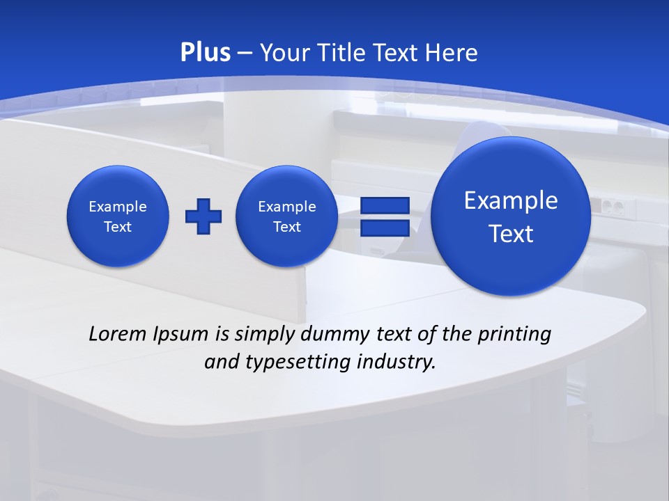 Workplace Communication Reduced Modern Office Space PowerPoint Template