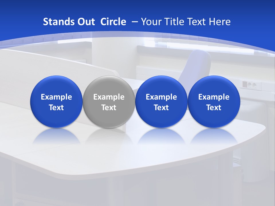 Workplace Communication Reduced Modern Office Space PowerPoint Template