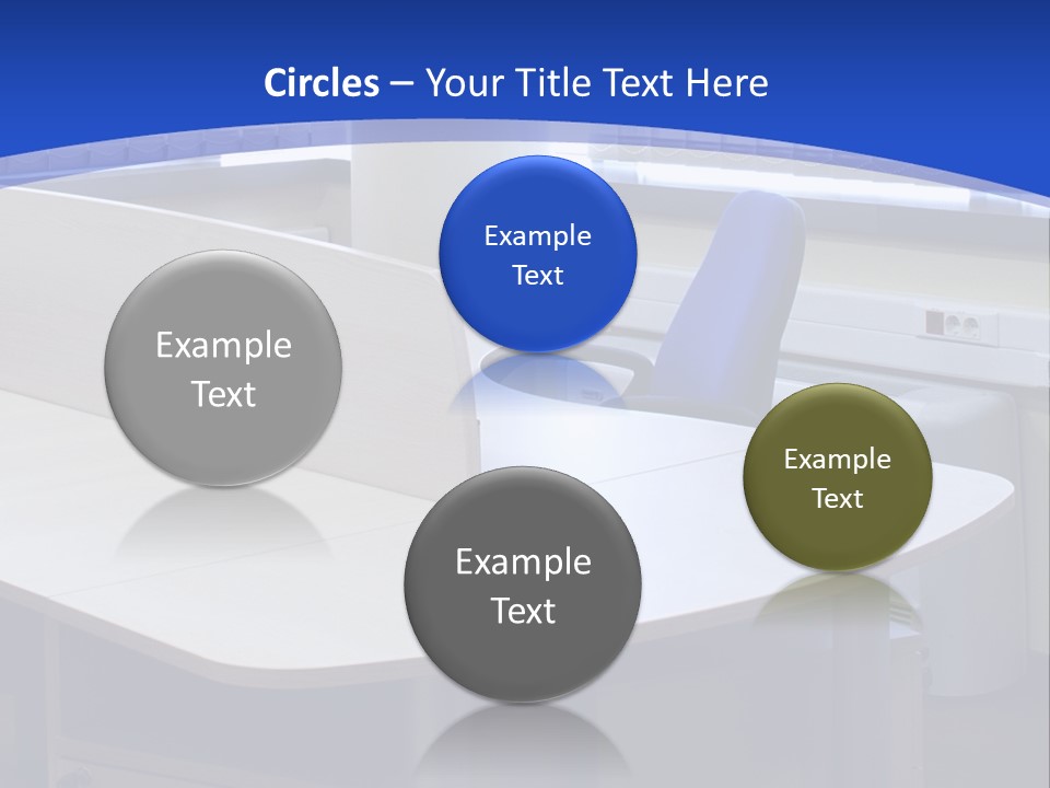 Workplace Communication Reduced Modern Office Space PowerPoint Template