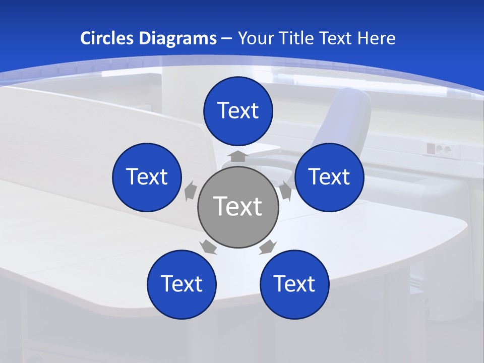 Workplace Communication Reduced Modern Office Space PowerPoint Template