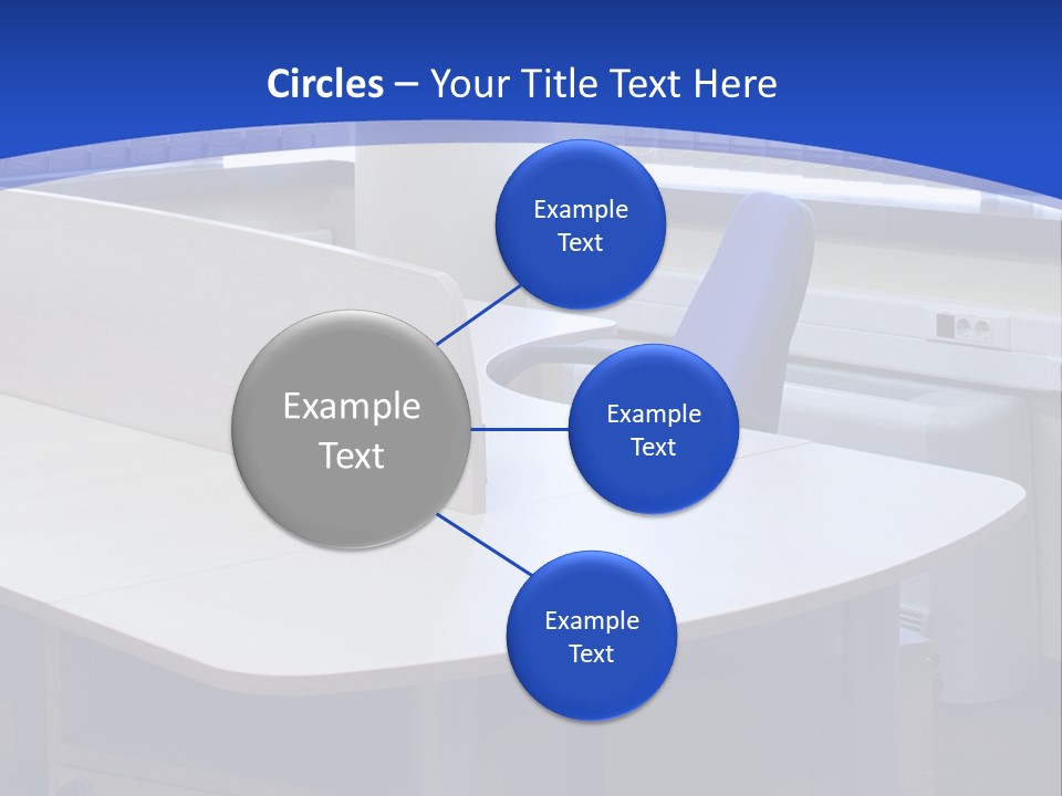 Workplace Communication Reduced Modern Office Space PowerPoint Template