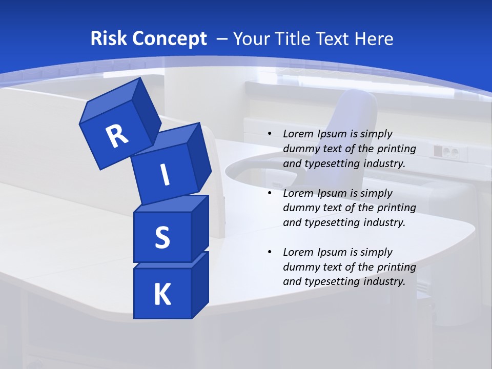 Workplace Communication Reduced Modern Office Space PowerPoint Template