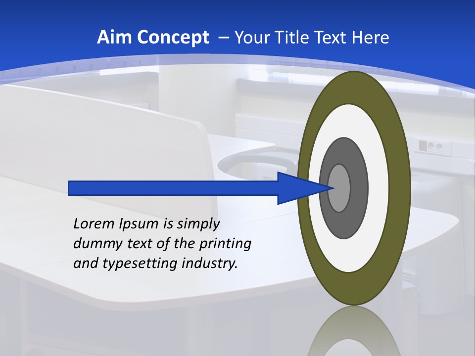 Workplace Communication Reduced Modern Office Space PowerPoint Template