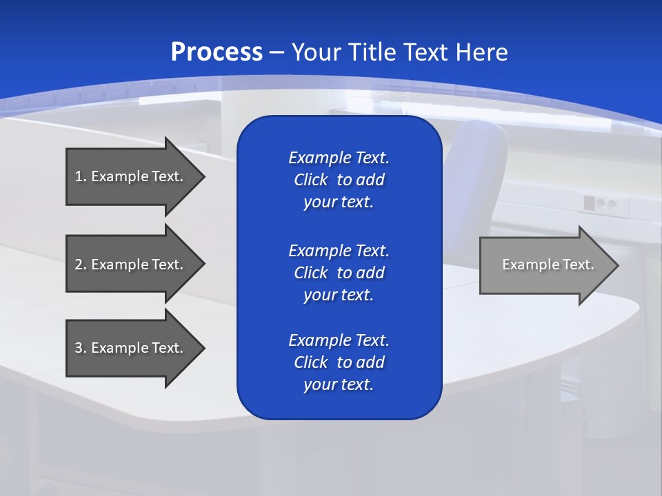 Workplace Communication Reduced Modern Office Space PowerPoint Template