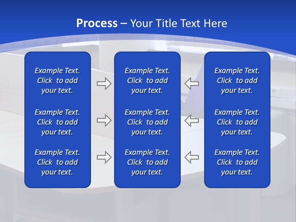 Workplace Communication Reduced Modern Office Space PowerPoint Template