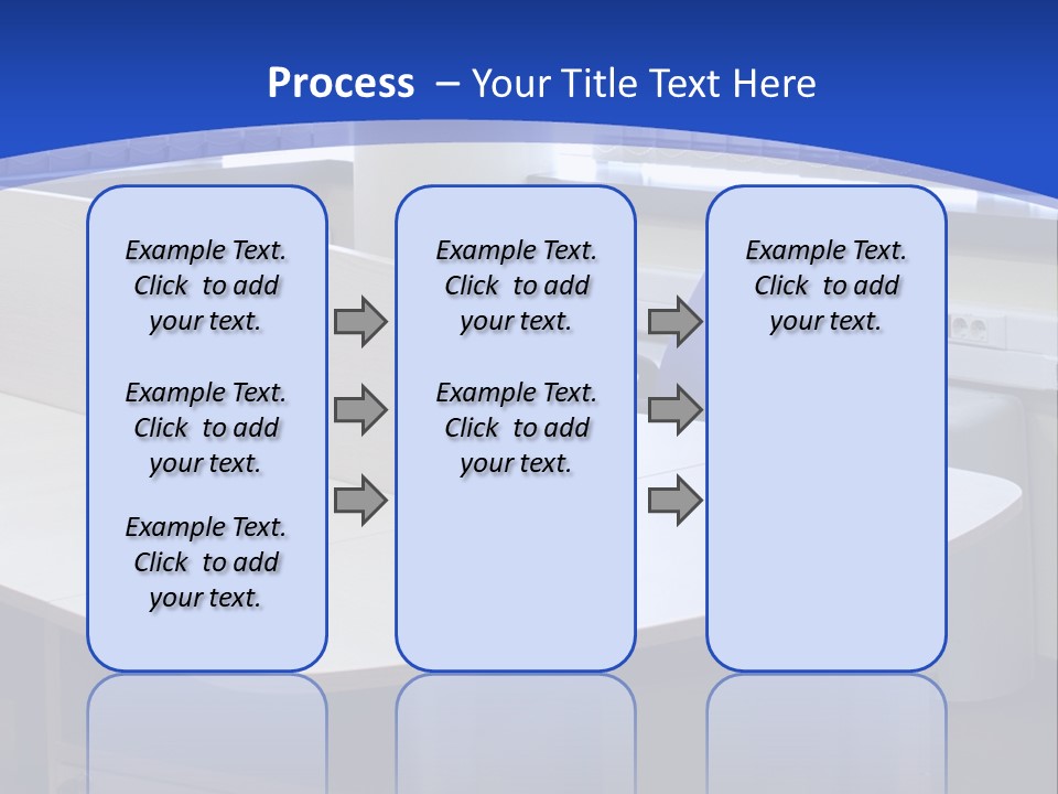 Workplace Communication Reduced Modern Office Space PowerPoint Template