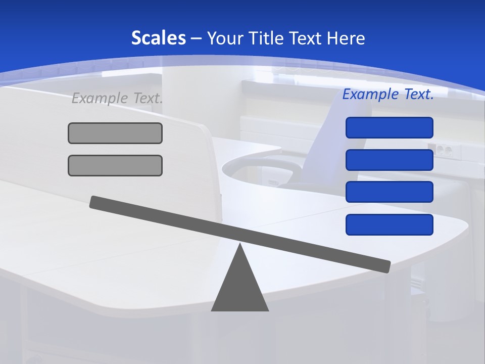 Workplace Communication Reduced Modern Office Space PowerPoint Template