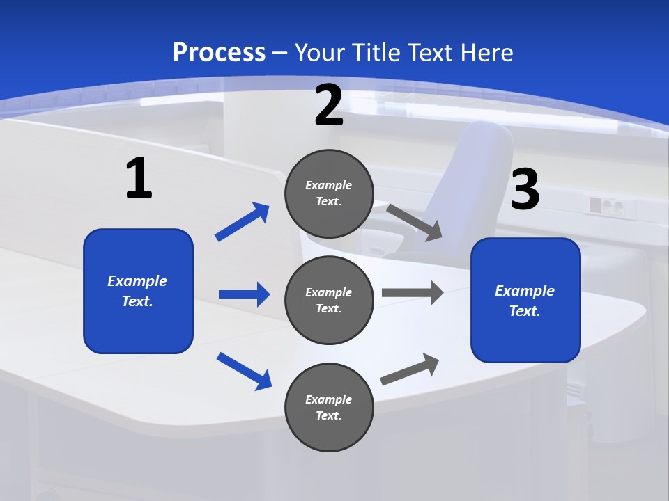 Workplace Communication Reduced Modern Office Space PowerPoint Template