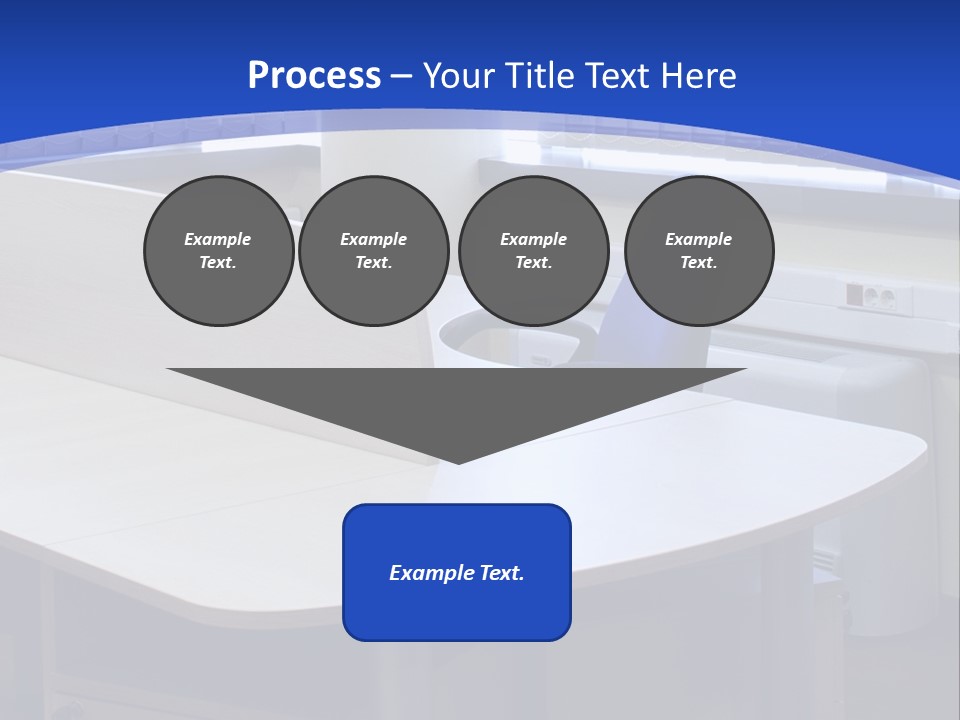 Workplace Communication Reduced Modern Office Space PowerPoint Template