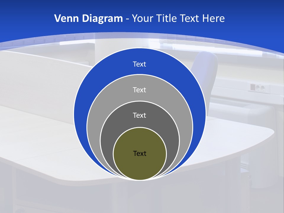 Workplace Communication Reduced Modern Office Space PowerPoint Template