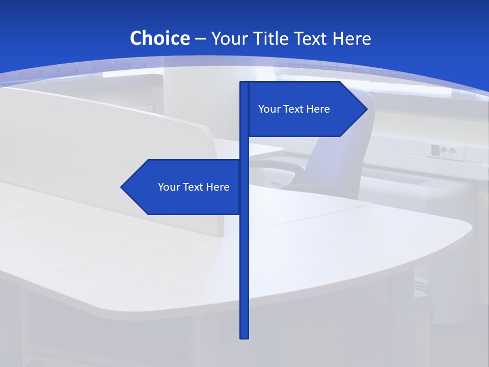 Workplace Communication Reduced Modern Office Space PowerPoint Template