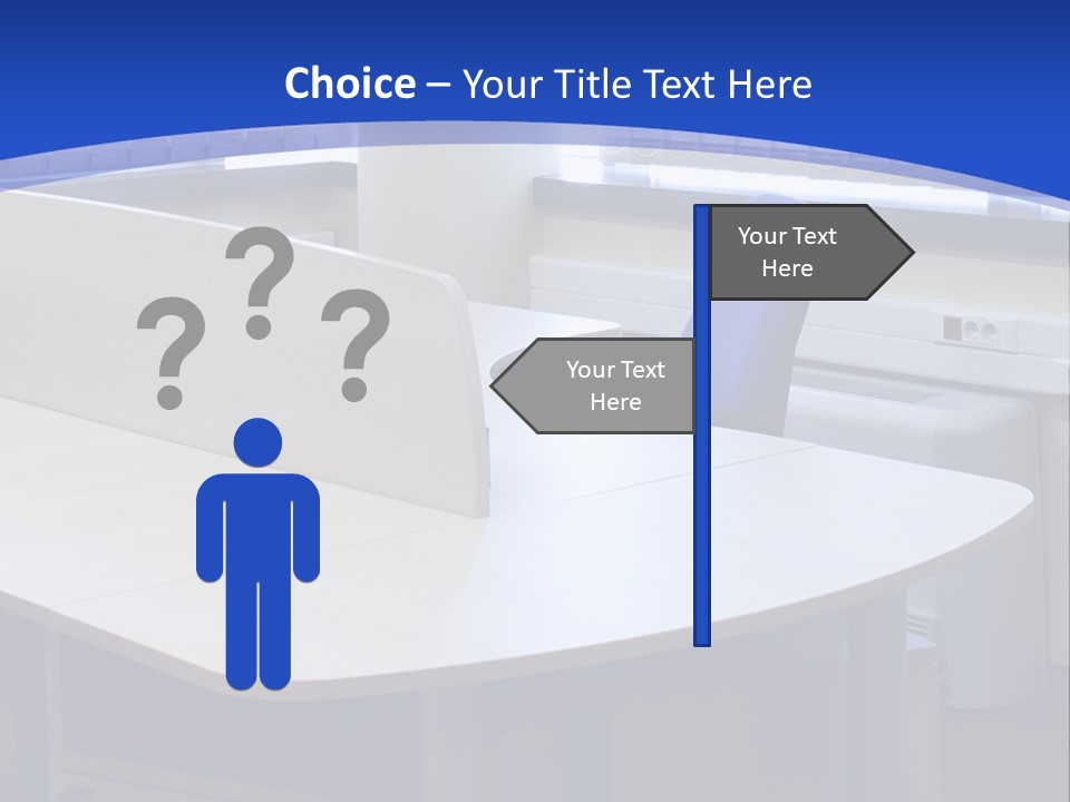 Workplace Communication Reduced Modern Office Space PowerPoint Template