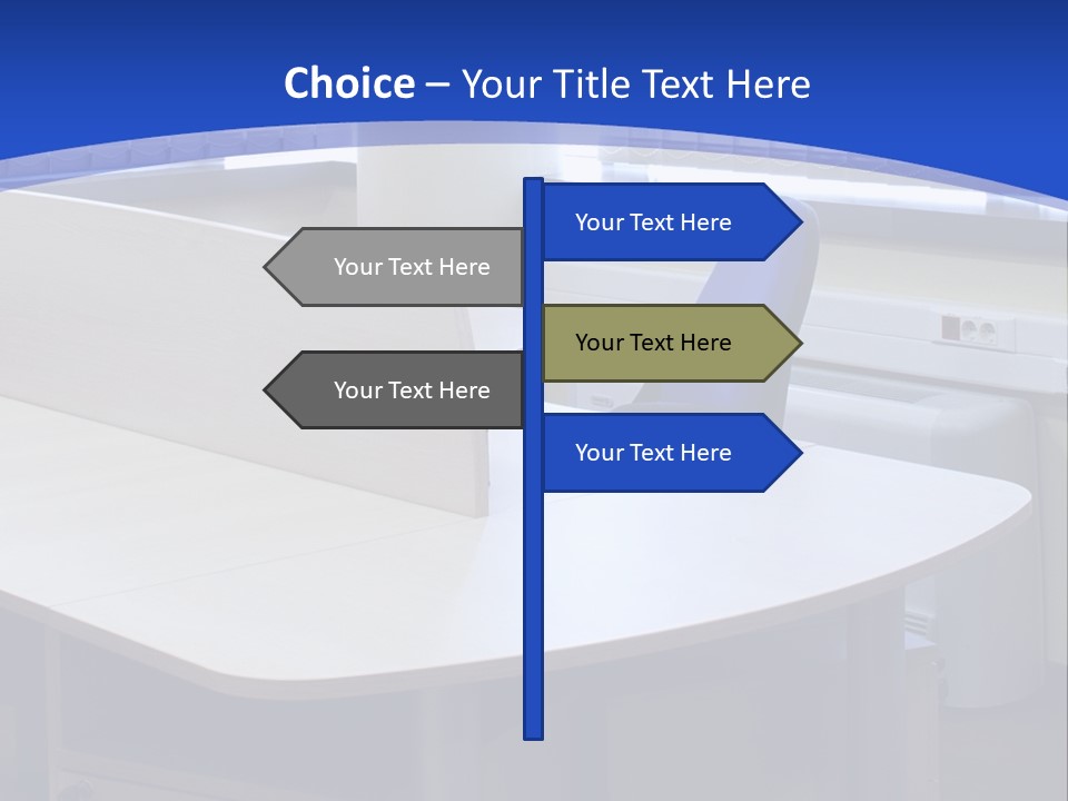 Workplace Communication Reduced Modern Office Space PowerPoint Template