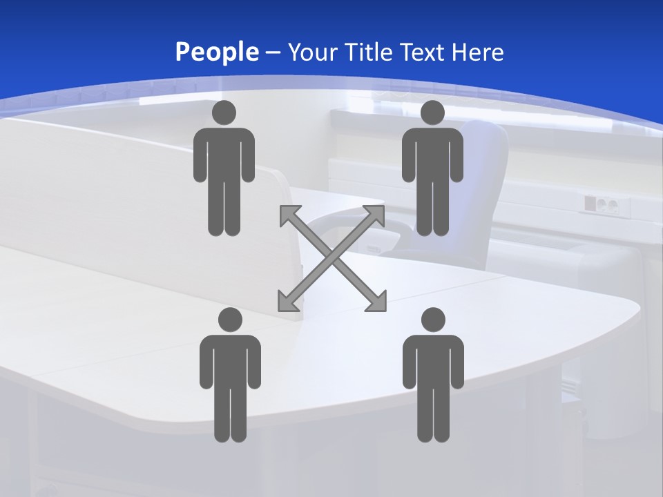 Workplace Communication Reduced Modern Office Space PowerPoint Template