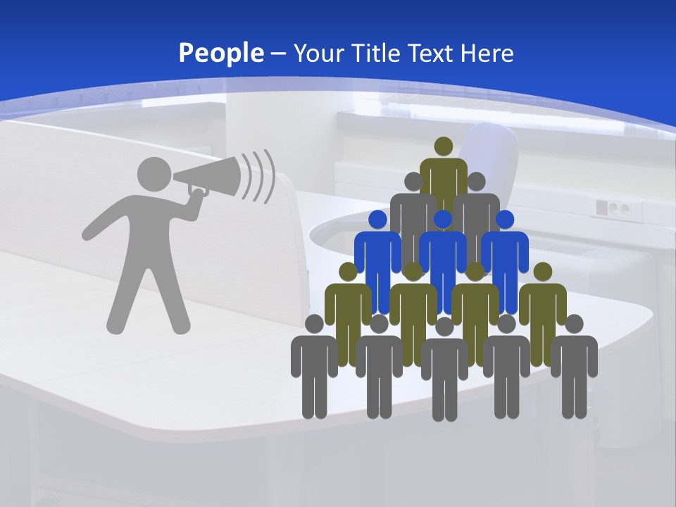 Workplace Communication Reduced Modern Office Space PowerPoint Template