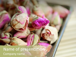Rose Buds Rose Tea No People PowerPoint Template