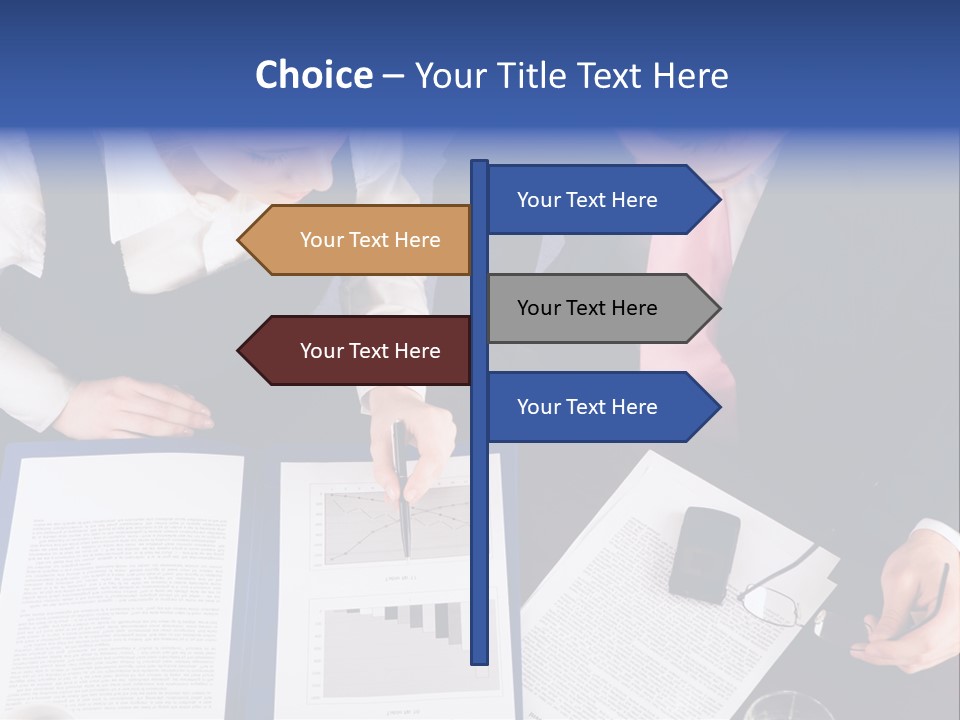 Professional Pointing Diagram PowerPoint Template