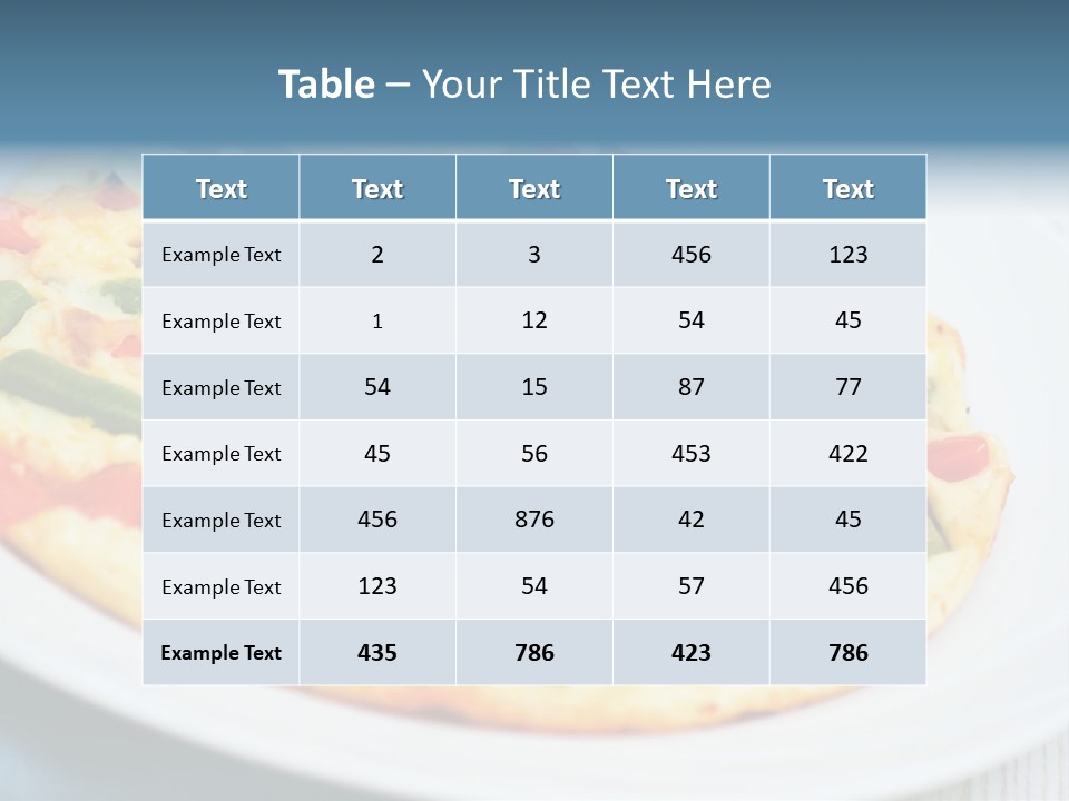 Closeup Filled Dish PowerPoint Template