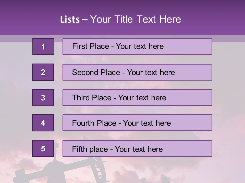 Derrick Energy Plant PowerPoint Template