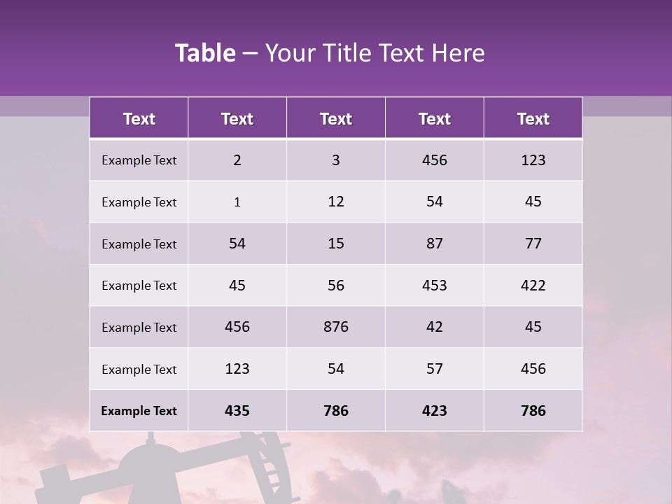 Derrick Energy Plant PowerPoint Template