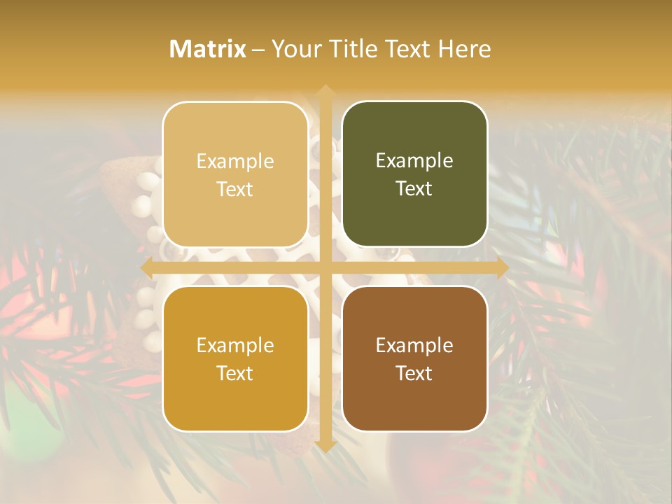 Ribbon Tree Hanging PowerPoint Template