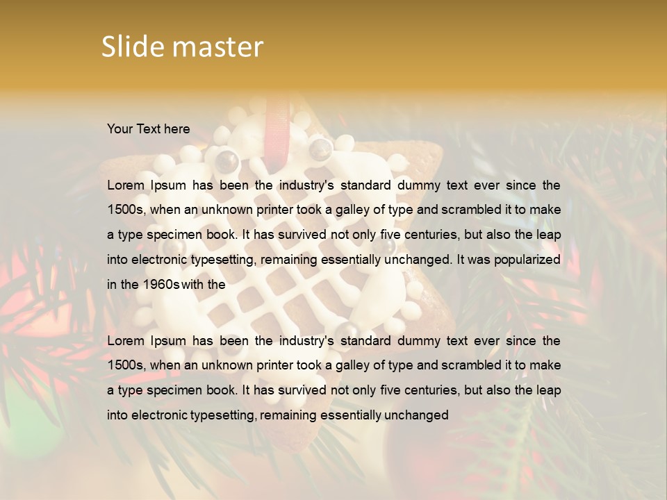 Ribbon Tree Hanging PowerPoint Template