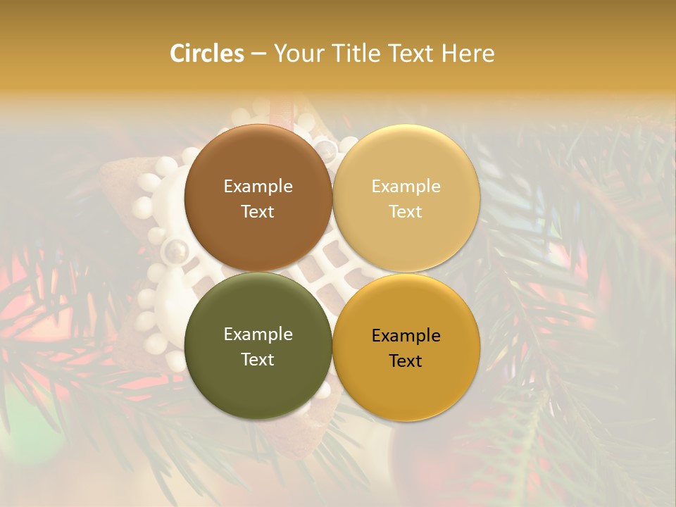 Ribbon Tree Hanging PowerPoint Template