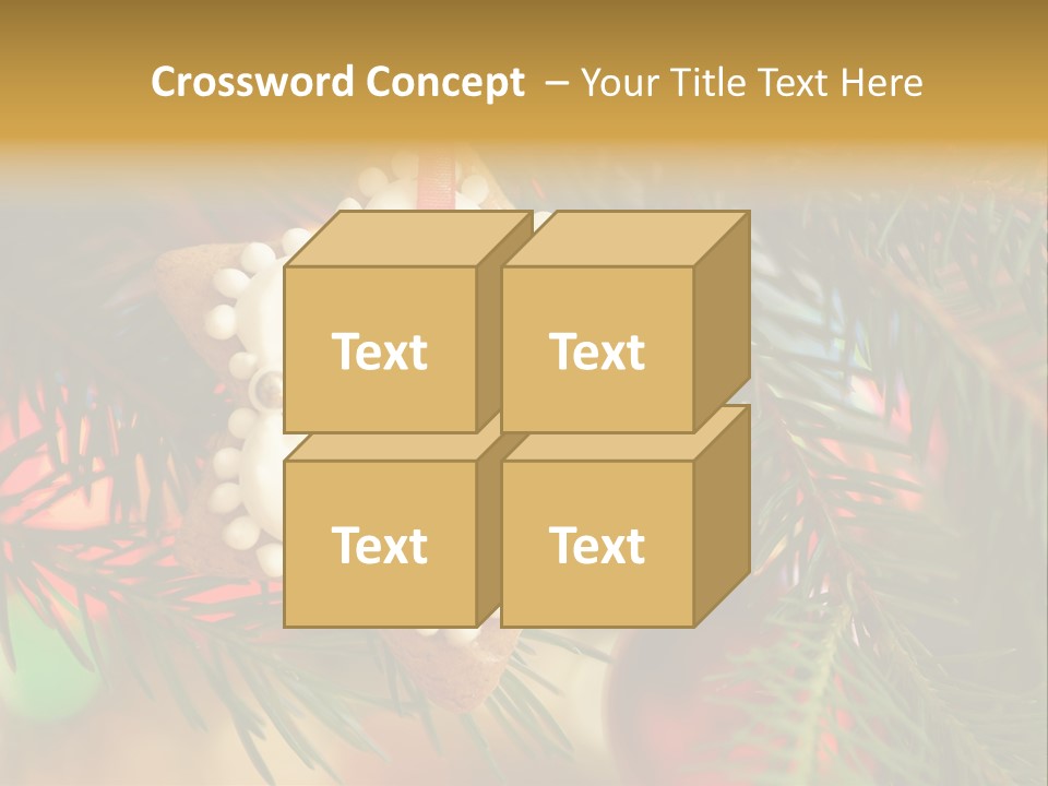 Ribbon Tree Hanging PowerPoint Template