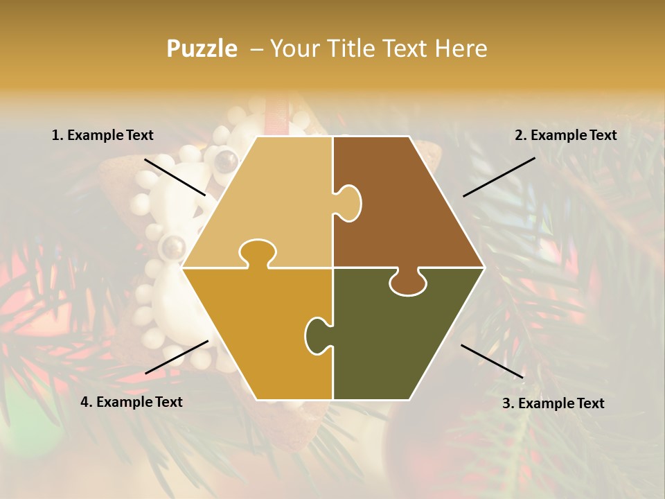 Ribbon Tree Hanging PowerPoint Template