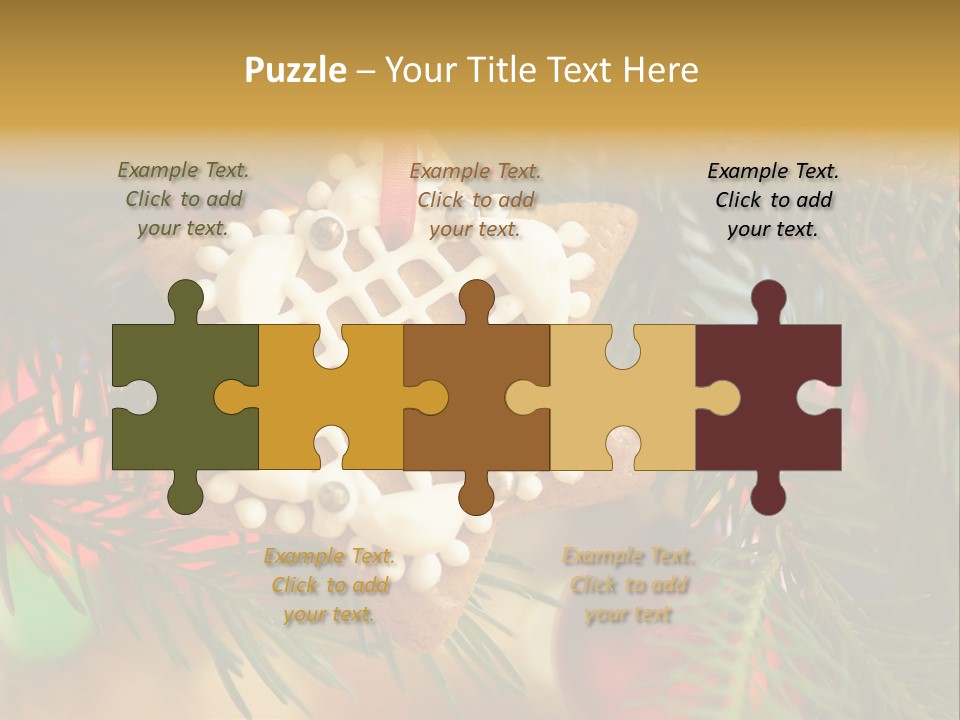 Ribbon Tree Hanging PowerPoint Template