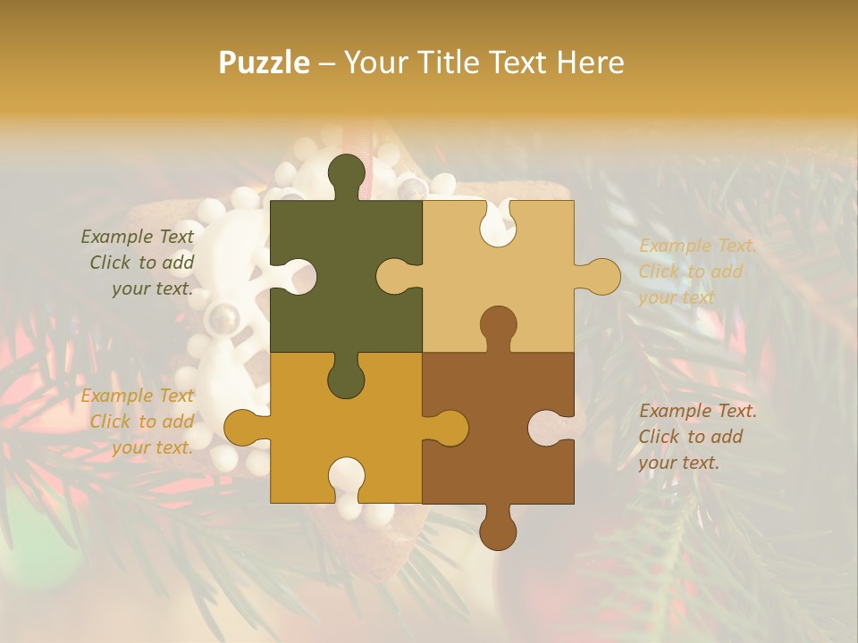 Ribbon Tree Hanging PowerPoint Template