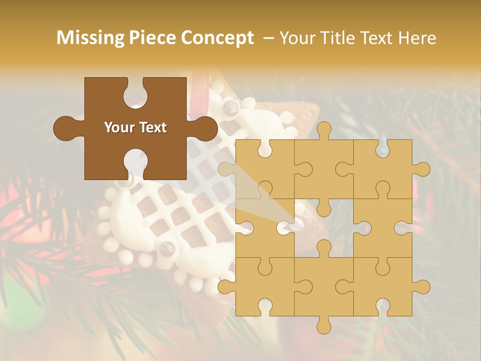 Ribbon Tree Hanging PowerPoint Template